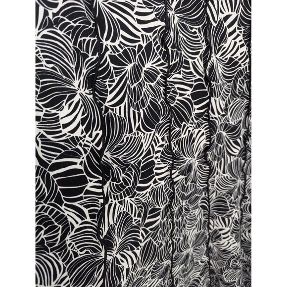 Perceptions New York Women Black and White Floral Design Sleeveless Dress Sz 12 - Picture 4 of 9